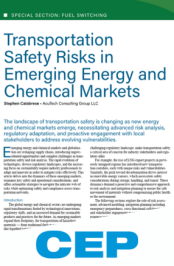 Transportation Safety Risks in Emerging Energy & Chemical Markets